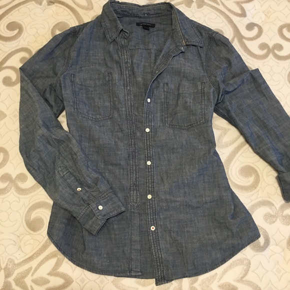 Lands End Chambray Skirt - Picture 2 of 2